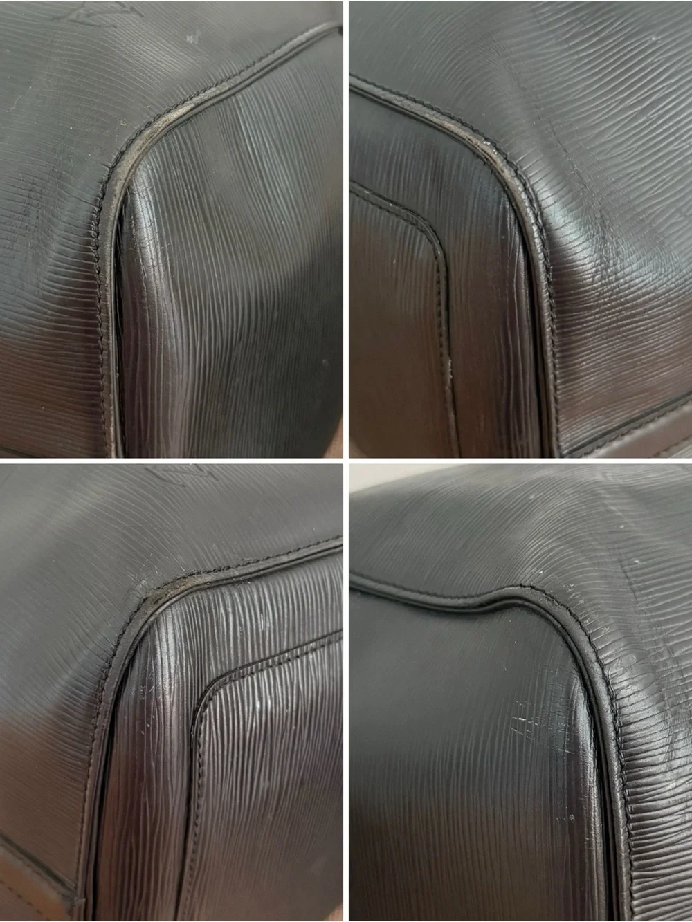 Authentic Louis Vuitton unisex Keepall 50 bag M42962 black Epi leather LV